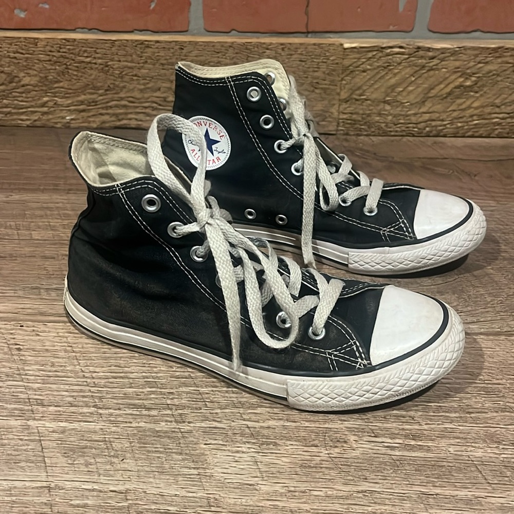 Converse black high top girls size 3
